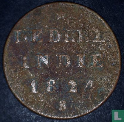 Nederlands-Indië ½ stuiver 1824 (type 2) - Afbeelding 1