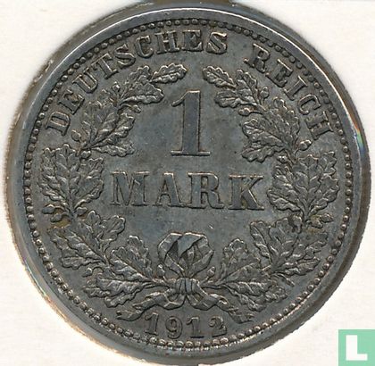 Empire allemand 1 mark 1912 (D) - Image 1