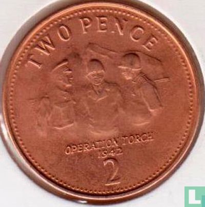 Gibraltar 2 pence 2006 "Operation Torch 1942" - Afbeelding 2