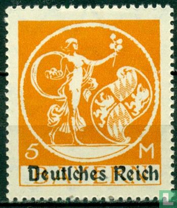 Surcharge sur les timbres de Bavière