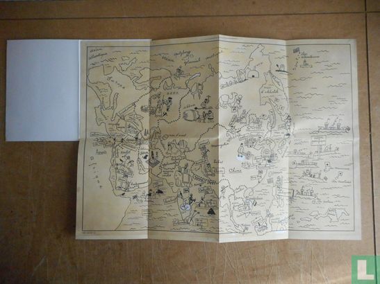 Carte du monde de Tintin - A Map of Tintin's World - Afbeelding 2