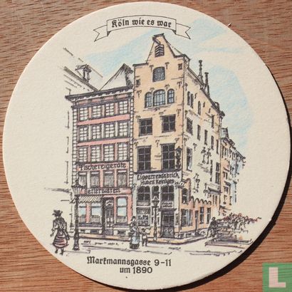 Köln wie es war: Markmannsgasse 9-11 um 1890 - Afbeelding 1