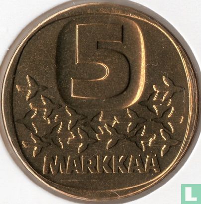 Finlande 5 markkaa 1991 - Image 2