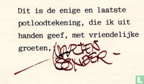 handtekening Marten Toonder - Afbeelding 1