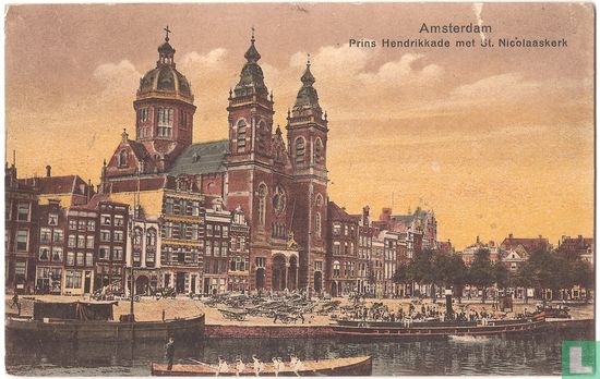 Amsterdam - Prins Hendrikkade met St. Nicolaaskerk - Bild 1