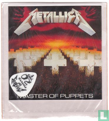 Metallica 20 years Master of Puppets, Plectrum, Guitar Pick, with sticker, sealed, Metclub, 2006 - Image 1