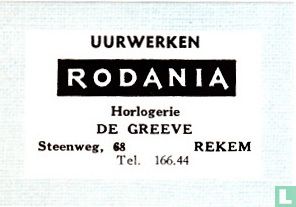 Uurwerken Rodania - De Greeve