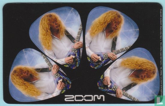 Megadeth Dave Mustaine Plectrum, Guitar Pick card, Promo ZOOM - Image 2