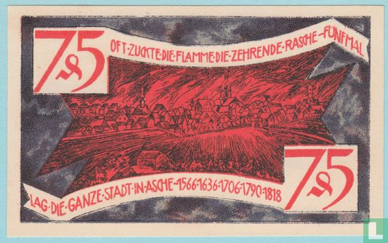 Zeulenroda, Stadt - 75 Pfennig (1) 1921 - Bild 1
