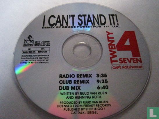 I Can't Stand It! (remix) - Afbeelding 3