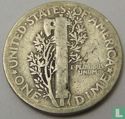 États-Unis 1 dime 1928 (sans lettre) - Image 2