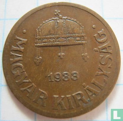 Hongrie 1 fillér 1933 - Image 1