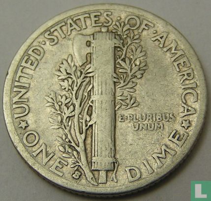 États-Unis 1 dime 1936 (S) - Image 2