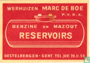 Werkhuizen Marc De Boe - Reservoirs