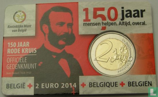 Belgium 2 euro 2014 (coincard - FRA) "150th anniversary of the Belgian Red Cross" - Image 2