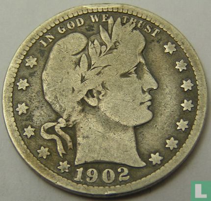 Verenigde Staten ¼ dollar 1902 (zonder letter) - Afbeelding 1