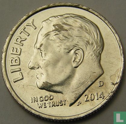 États-Unis 1 dime 2014 (D) - Image 1