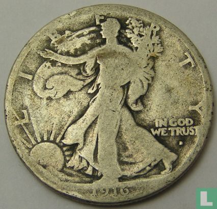 États-Unis ½ dollar 1916 (D) - Image 1