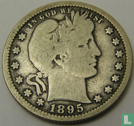Verenigde Staten ¼ dollar 1895 (zonder letter) - Afbeelding 1