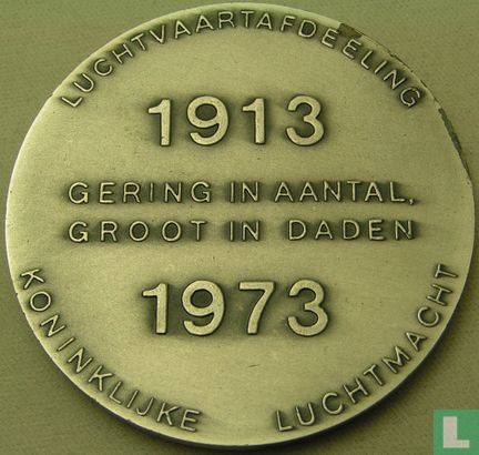 Koninklijke Luchtmacht 1913 - 1973 Begeer penning  - Image 2