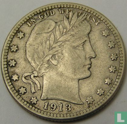 United States ¼ dollar 1913 (D) - Image 1