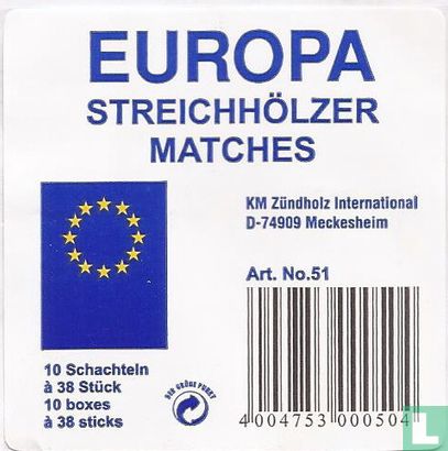 Europa Streichhölzer Matches