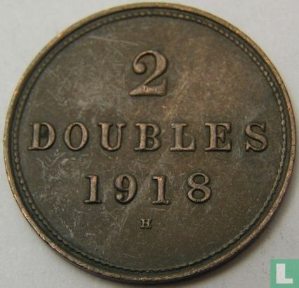 Guernsey 2 doubles 1918 - Image 1