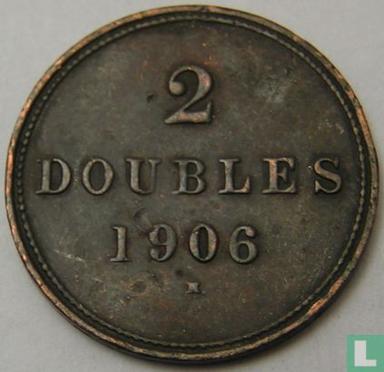 Guernesey 2 doubles 1906 - Image 1