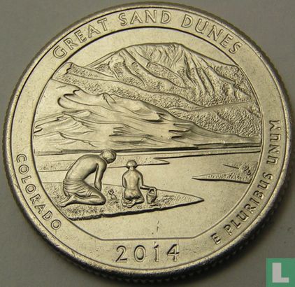 États-Unis ¼ dollar 2014 (D) "Great sand dunes - Colorado" - Image 1