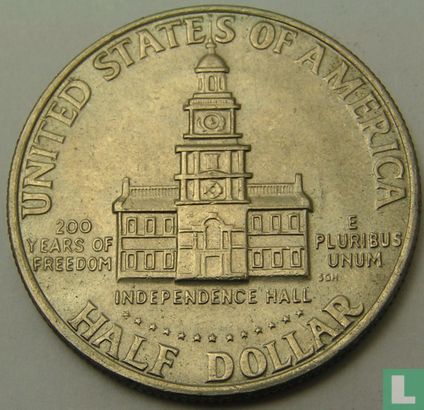 Verenigde Staten ½ dollar 1976 (koper-nikkel - zonder letter) "200th anniversary of Independence" - Afbeelding 2