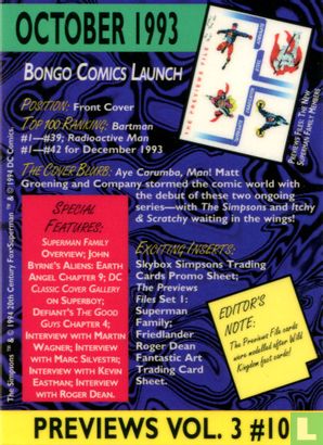 Previews vol 3 #10 Bongo Comics Launch - Image 2