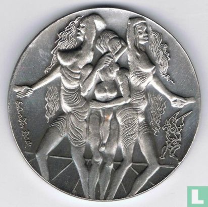 Israel  Peace Medal - Silver Set (Salvador Dali) 1978 - Image 2