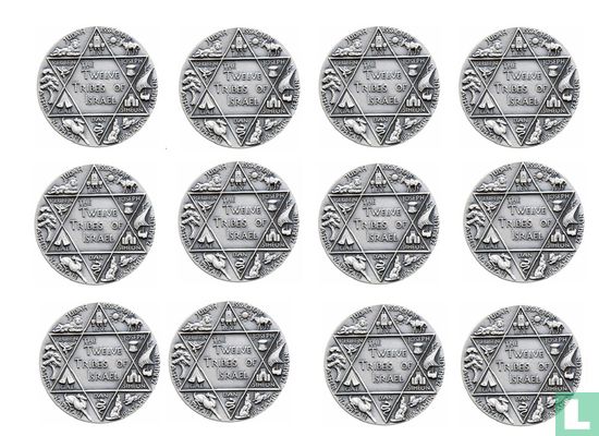 Israel  12 Tribes of Israel - Silver Set (ultra high relief) - Image 2