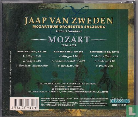 Mozart - Konzert in D & G, Sinfonie in Es - Afbeelding 2