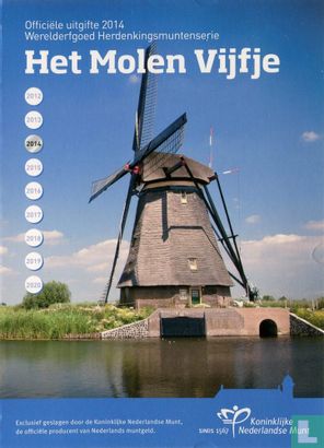 Netherlands 5 euro 2014 (PROOF - folder) "Kinderdijk Windmills" - Image 3