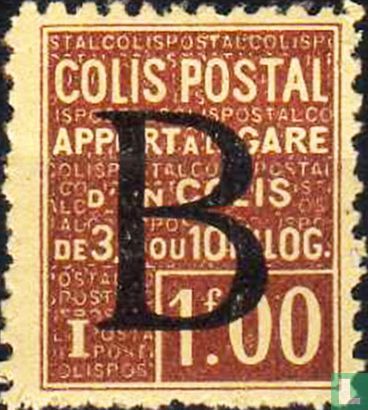 Colis postaux, surcharge B