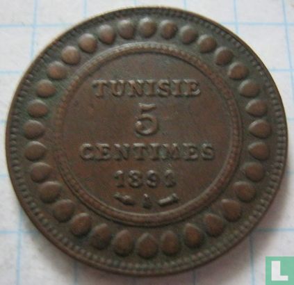 Tunesien 5 Centime 1891 - Bild 1