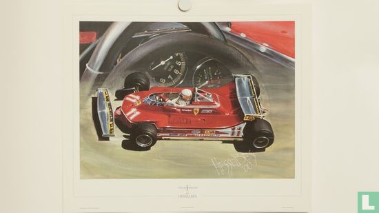 Litho Reproductie Hesselbes 1979 Ferrari 312 T4 Jody Scheckter #11 "The Red Dream" 