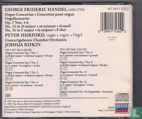 Händel - Organ Concertos - Op.7 - Image 2