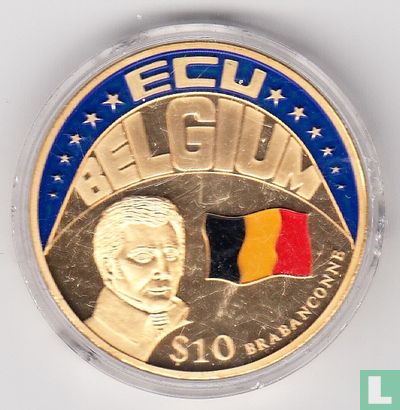 Liberia 10 dollars 2001 "Belgium ECU" > Afd. Penningen > Fantasie munten  - Afbeelding 2