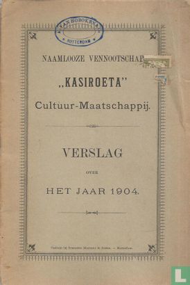 Kasiroeta Jaarverslag 1904
