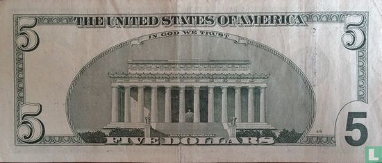 United States 5 dollars 1999 F - Image 2