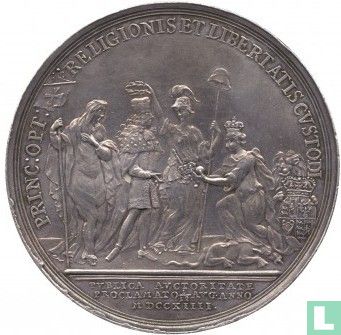 Great Britain (UK) George I Proclaimed King 1714 - Afbeelding 1