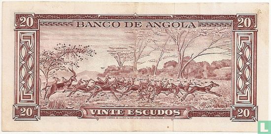 Angola 20 escudos 1956 - Image 2