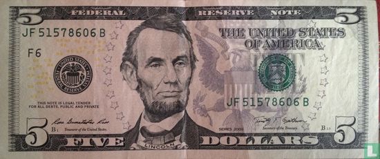 United States 5 dollars 2009 F - Image 1