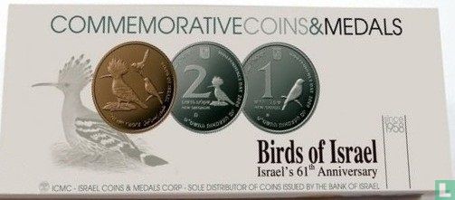 Israël coffret 2009 (JE5769 - BE) "61th anniversary of Independence - Birds of Israel" - Image 1
