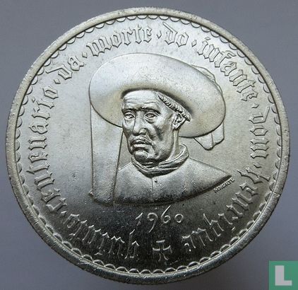 Portugal 20 escudos 1960 "Fifth centenary of the death of Prince Henry the Navigator" - Image 1