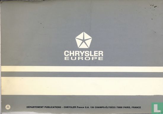Instruktieboekje Simca Chrysler 1510  1978 - Afbeelding 2