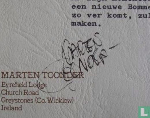 Handtekening Marten Toonder - Image 1