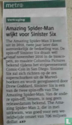 Amazing Spiderman wijkt voor Sinister Six